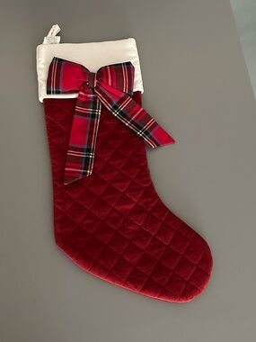 Mark & Graham NWOT quilted bow stocking